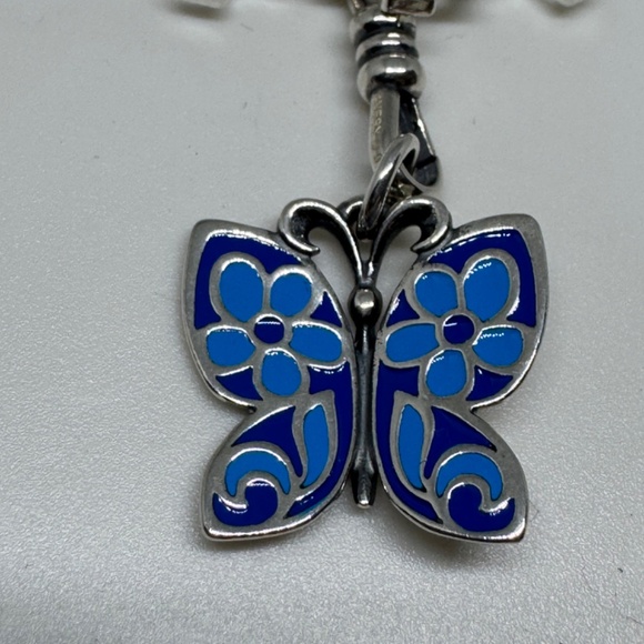 NWTames Avery Texas Sterling Charm Bracelet with Blue Bonnet Butterfly Charm - Picture 2 of 5